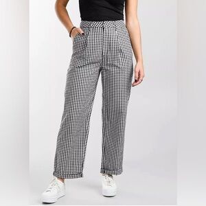 Brixton Black and White Checkered Pants